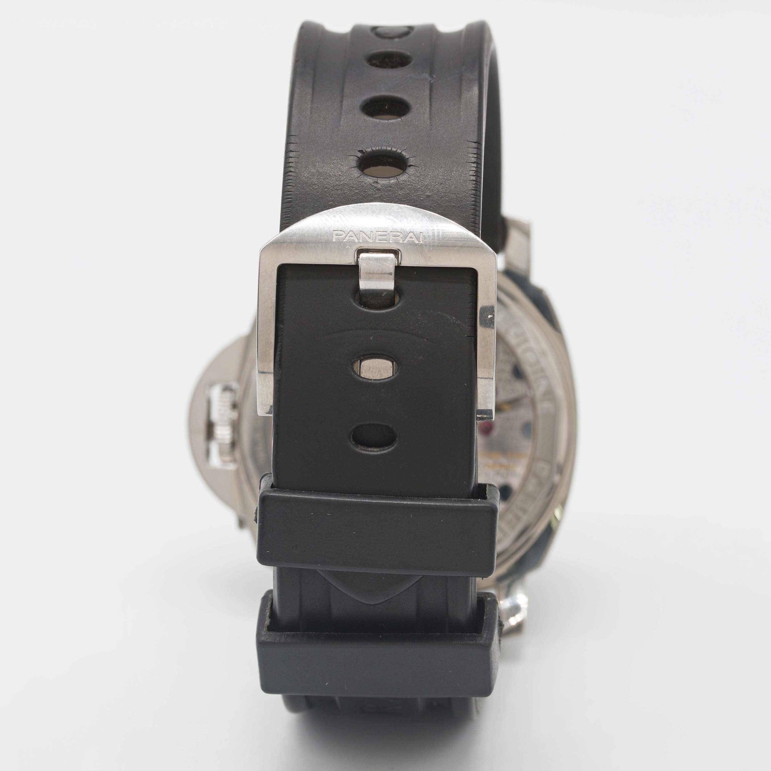 A GENTLEMAN'S STAINLESS STEEL PANERAI LUMINOR MARINA LEFT HANDED WRIST WATCH DATED 2003, REF. - Image 6 of 9