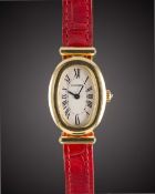 A RARE LADIES 18K SOLID GOLD CARTIER BAIGNOIRE 