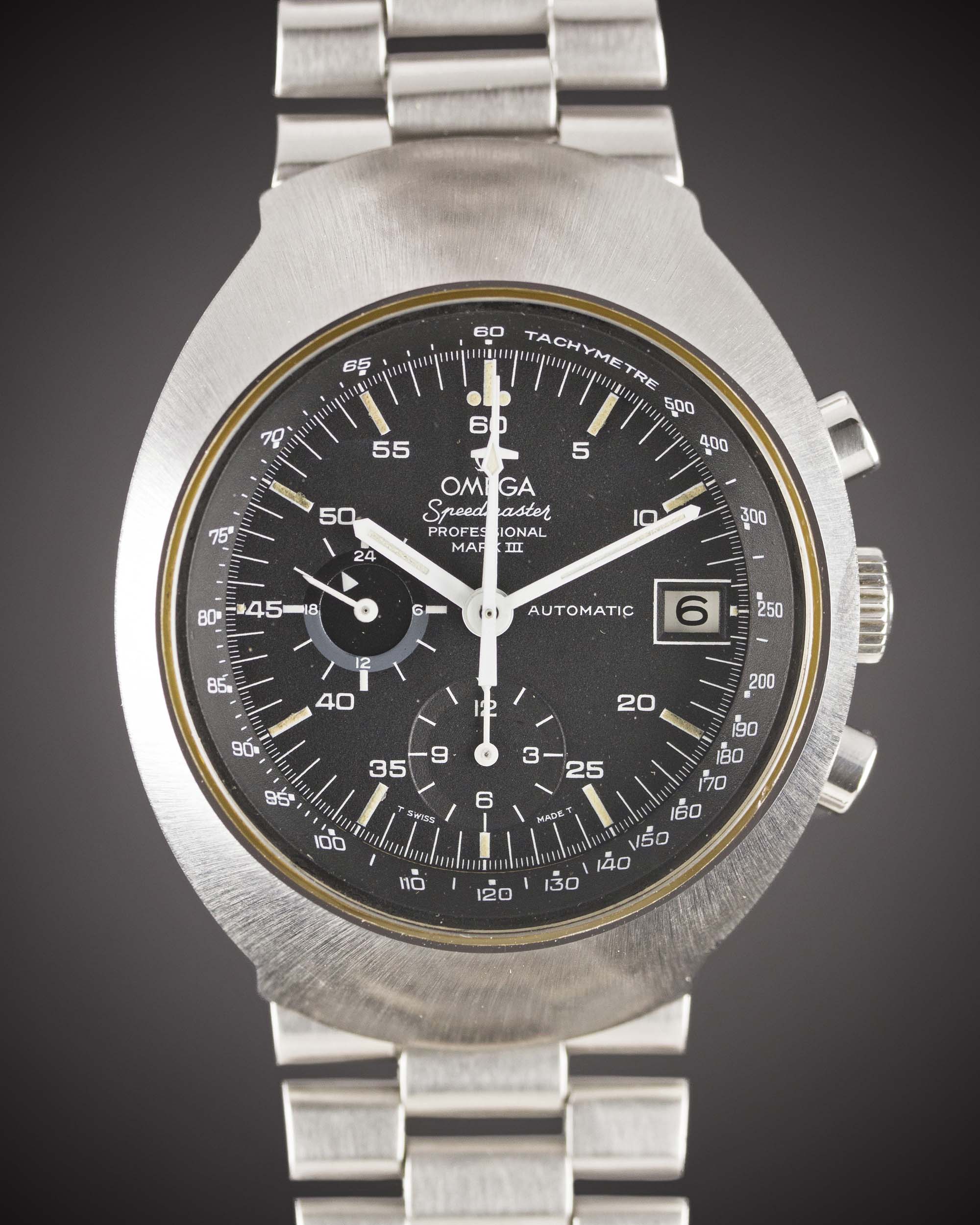 A GENTLEMAN'S STAINLESS STEEL OMEGA SPEEDMASTER PROFESSIONAL MARK III AUTOMATIC CHRONOGRAPH
