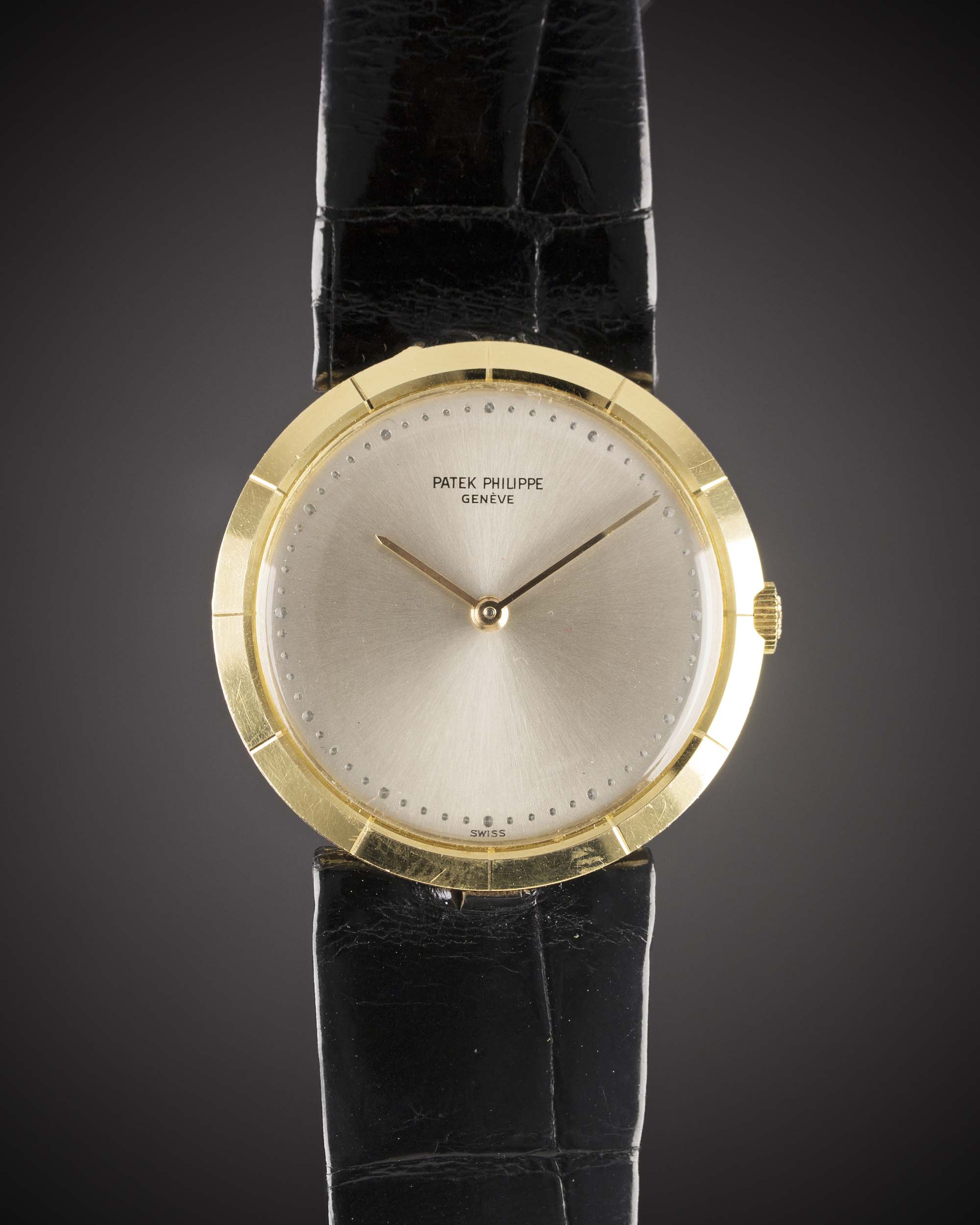A GENTLEMAN'S 18K SOLID GOLD PATEK PHILIPPE WRIST WATCH CIRCA 1960s, REF. 3459  Movement: 18J,