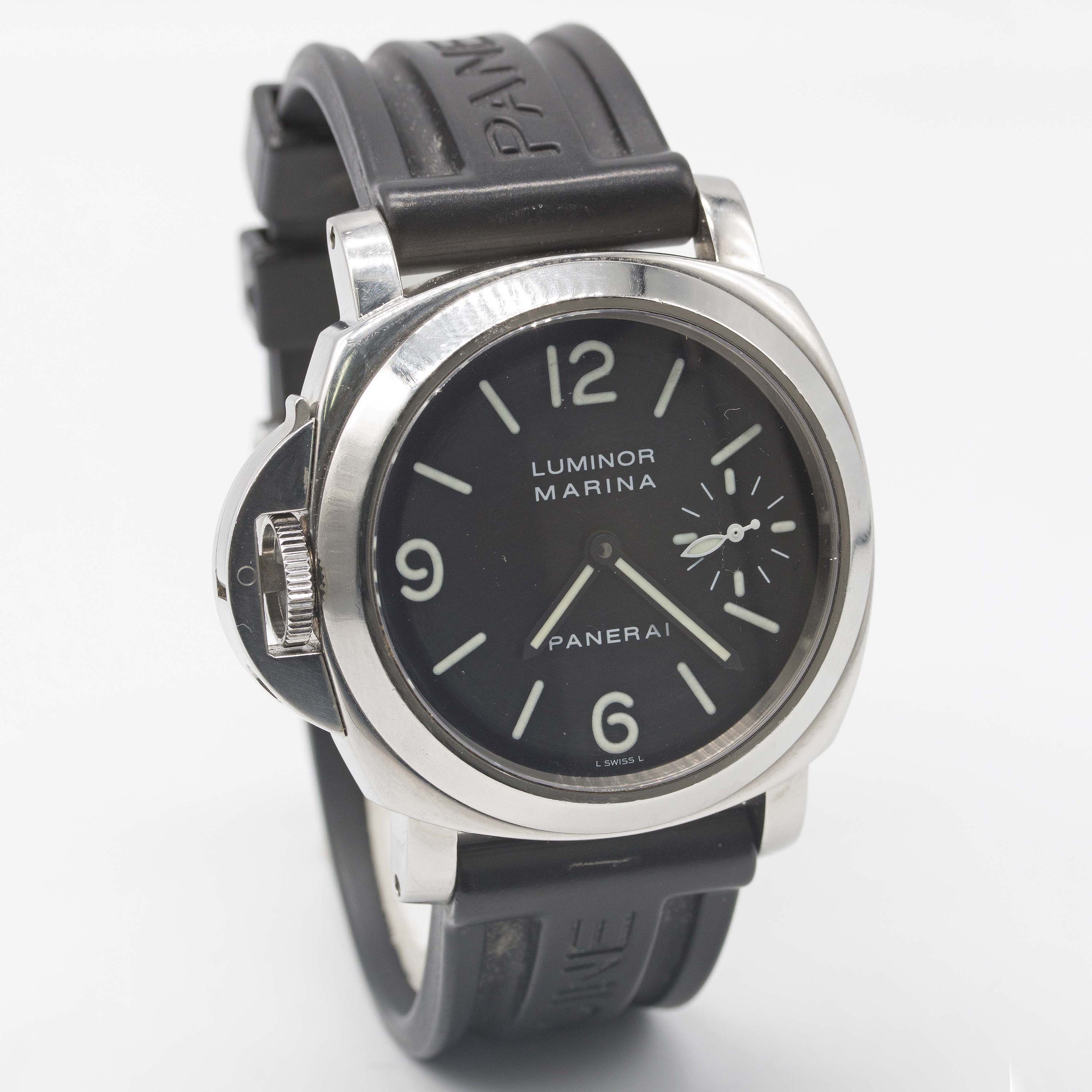 A GENTLEMAN'S STAINLESS STEEL PANERAI LUMINOR MARINA LEFT HANDED WRIST WATCH DATED 2003, REF. - Image 5 of 9