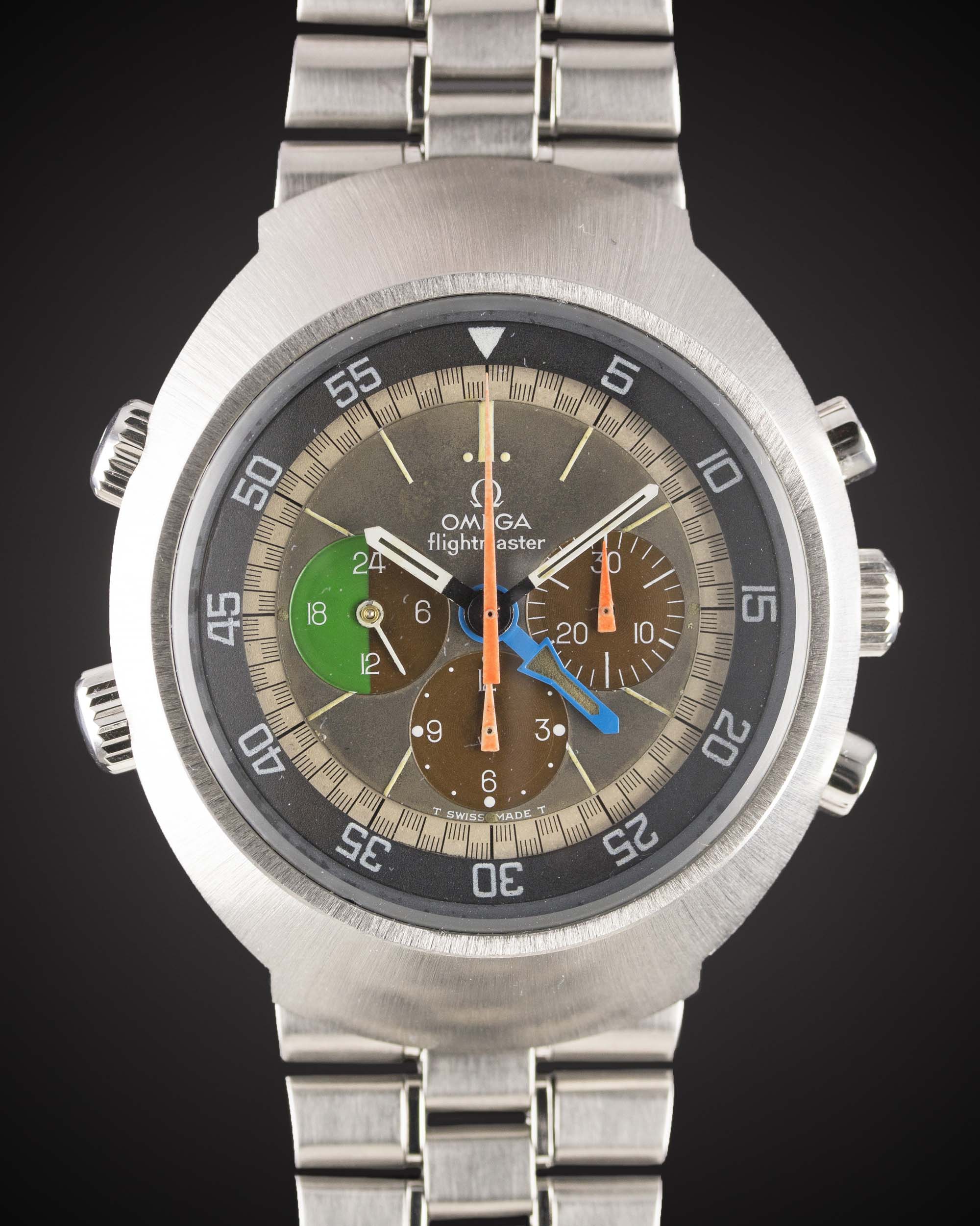 A GENTLEMAN'S STAINLESS STEEL OMEGA FLIGHTMASTER CHRONOGRAPH BRACELET WATCH CIRCA 1970, REF. 145.013 - Image 2 of 2