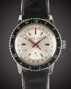 A GENTLEMAN'S STAINLESS STEEL FAVRE LEUBA BIVOUAC ALTIMETER BAROMETER WRIST WATCH CIRCA 1960s,