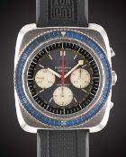 A GENTLEMAN'S STAINLESS STEEL FAVRE LEUBA SEA SKY CHRONOGRAPH WRIST WATCH CIRCA 1970, REF. 33043