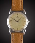 A GENTLEMAN'S STAINLESS STEEL ROLEX PRECISION WRIST WATCH CIRCA 1946, REF. 4417 WITH 