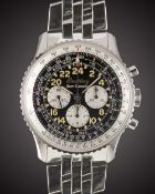 A RARE GENTLEMAN'S STAINLESS STEEL BREITLING COSMONAUTE SCOTT CARPENTER 