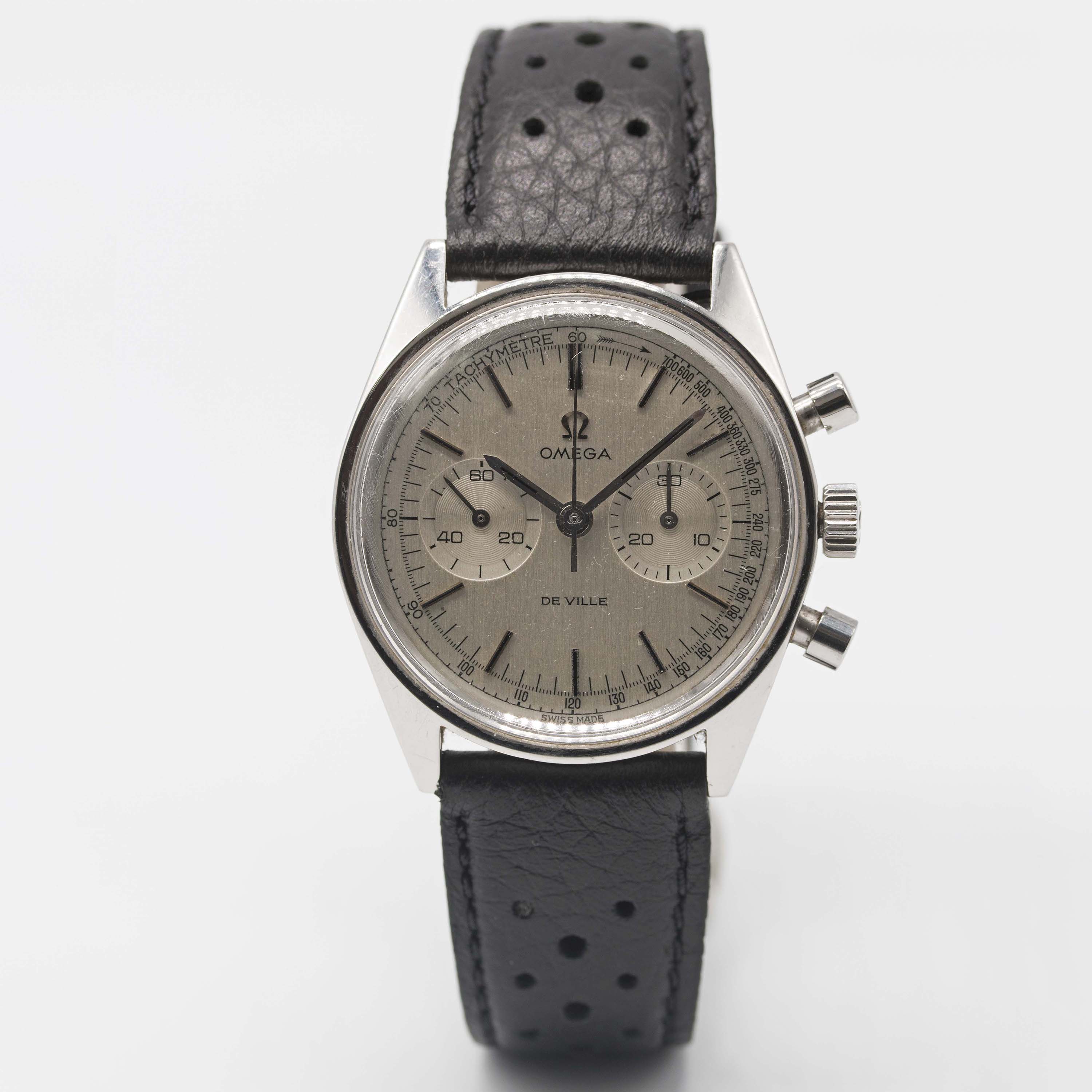 A GENTLEMAN'S STAINLESS STEEL OMEGA DE VILLE CHRONOGRAPH WRIST WATCH CIRCA 1969, REF. 145.017 WITH - Image 2 of 10