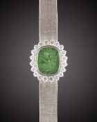 A FINE LADIES 18K SOLID WHITE GOLD & DIAMOND AUDEMARS PIGUET BRACELET WATCH CIRCA 1970s, WITH