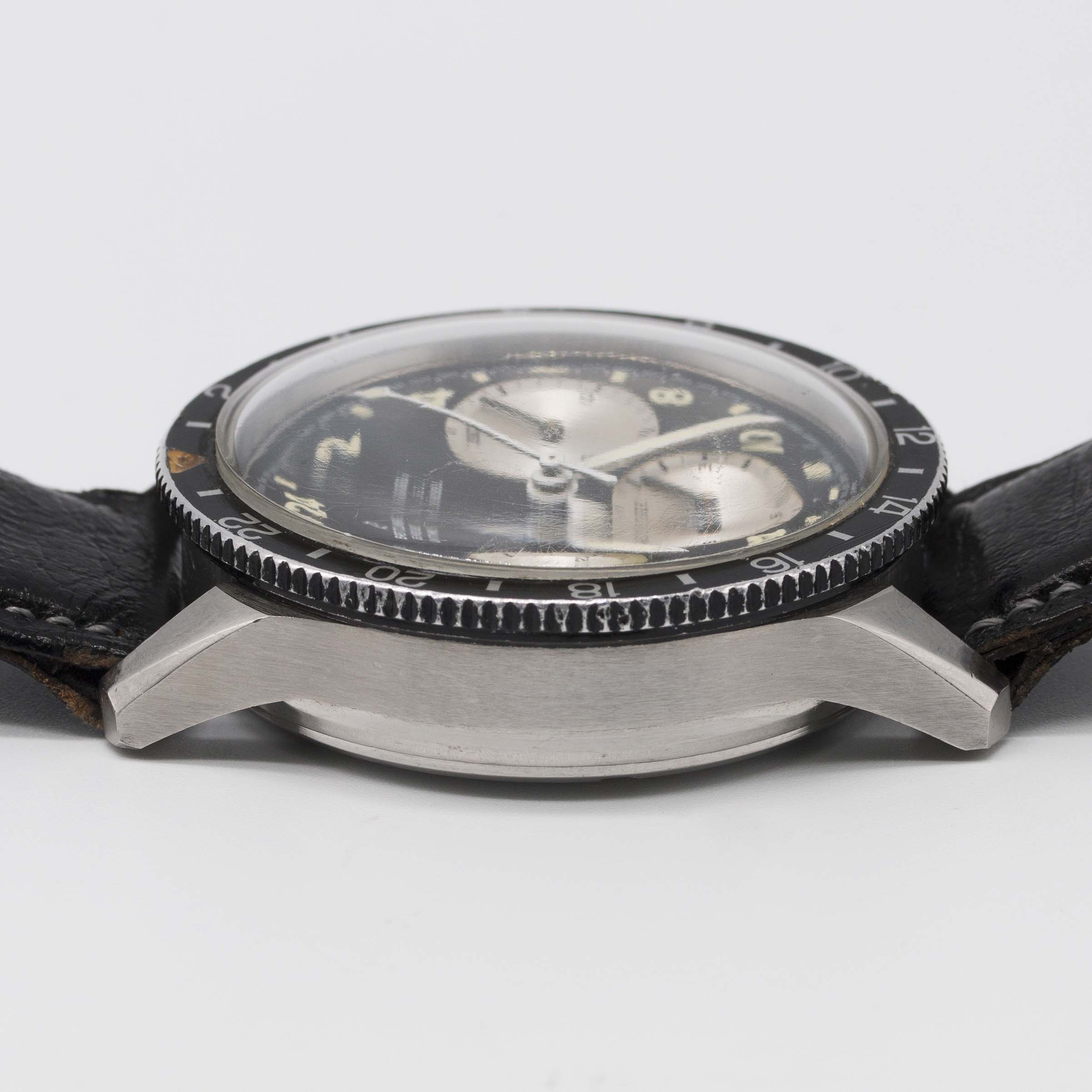 A VERY RARE GENTLEMAN'S STAINLESS STEEL BREITLING UNITIME 24 HOUR CHRONOGRAPH WRIST WATCH CIRCA - Image 11 of 11