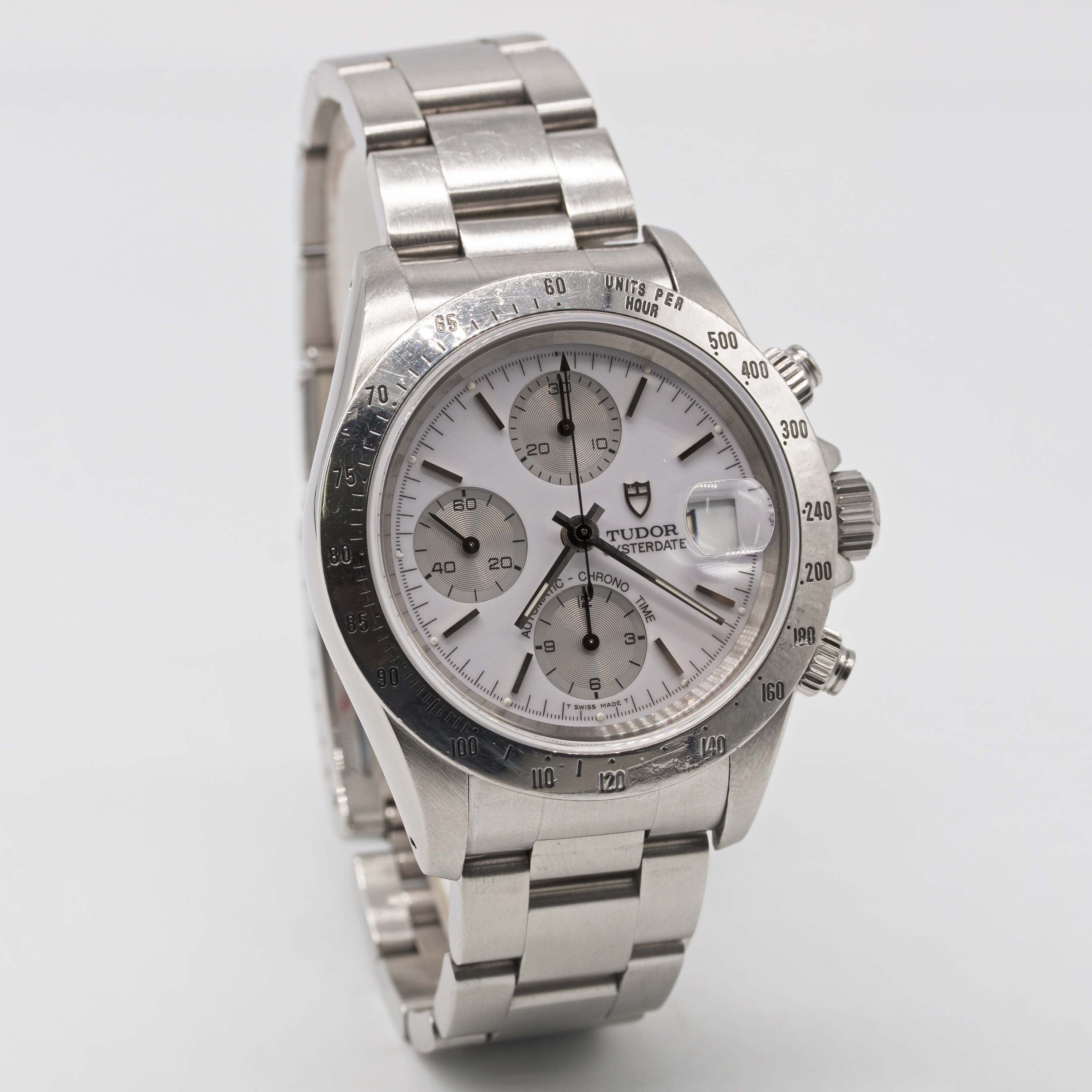 A GENTLEMAN'S STAINLESS STEEL ROLEX TUDOR OYSTERDATE AUTOMATIC CHRONO TIME CHRONOGRAPH BRACELET - Image 5 of 9