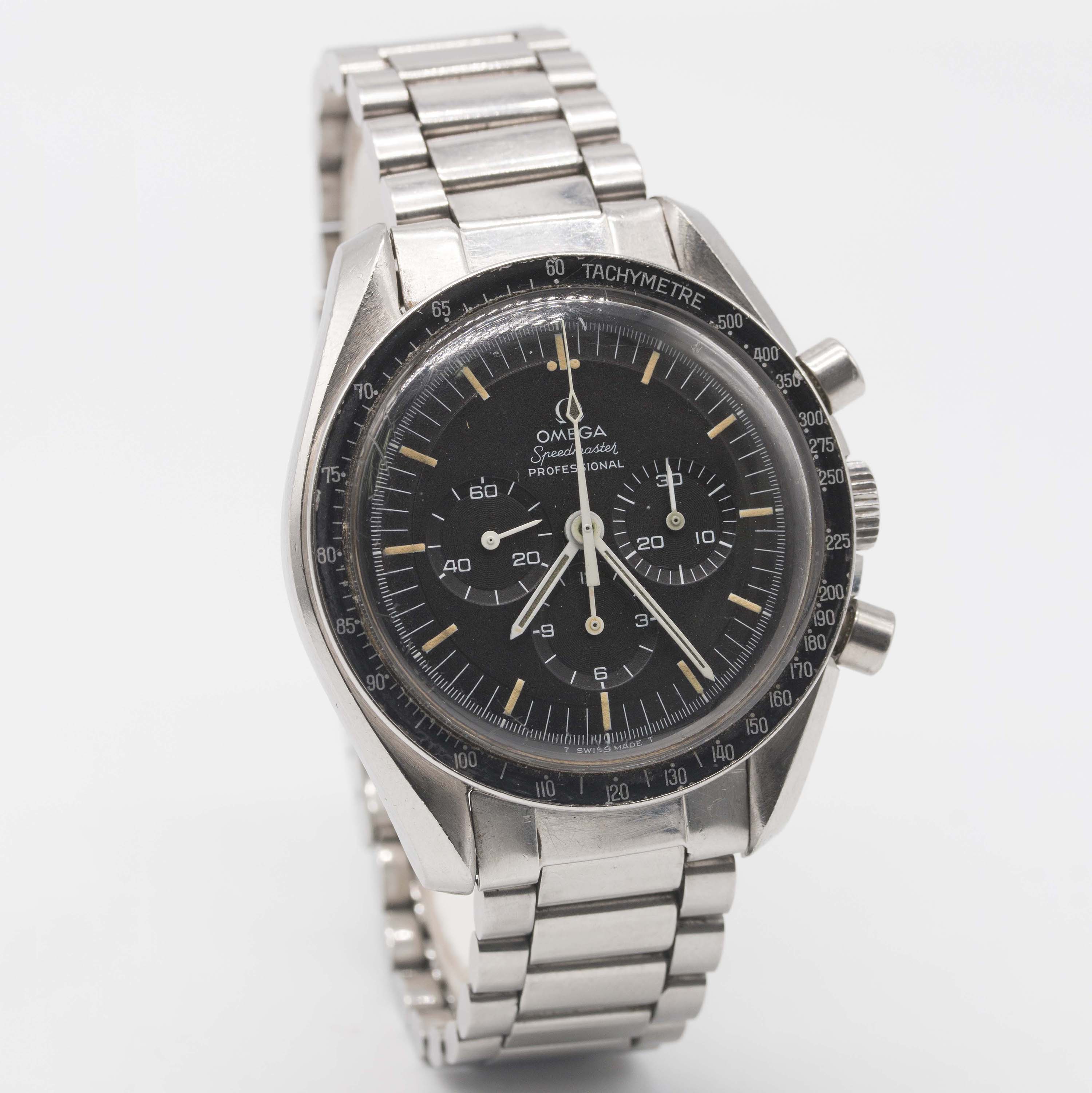 A RARE GENTLEMAN'S STAINLESS STEEL OMEGA SPEEDMASTER PROFESSIONAL CHRONOGRAPH BRACELET WATCH CIRCA - Image 7 of 13