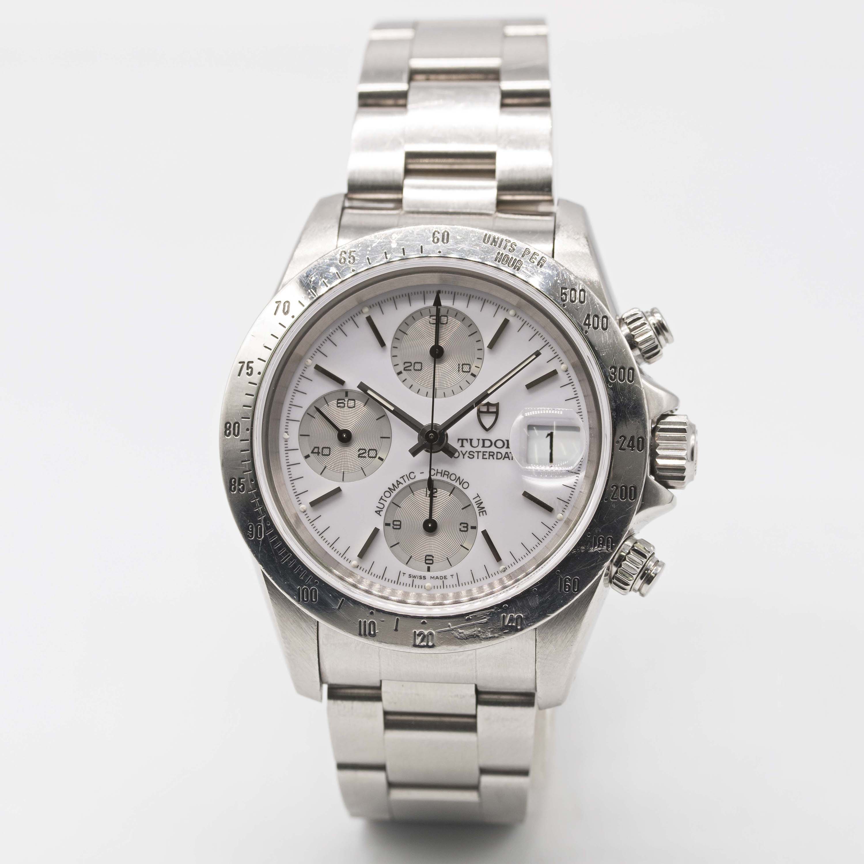 A GENTLEMAN'S STAINLESS STEEL ROLEX TUDOR OYSTERDATE AUTOMATIC CHRONO TIME CHRONOGRAPH BRACELET - Image 2 of 9