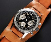 A RARE GENTLEMAN'S STAINLESS STEEL BREITLING NAVITIMER 24 HOUR 