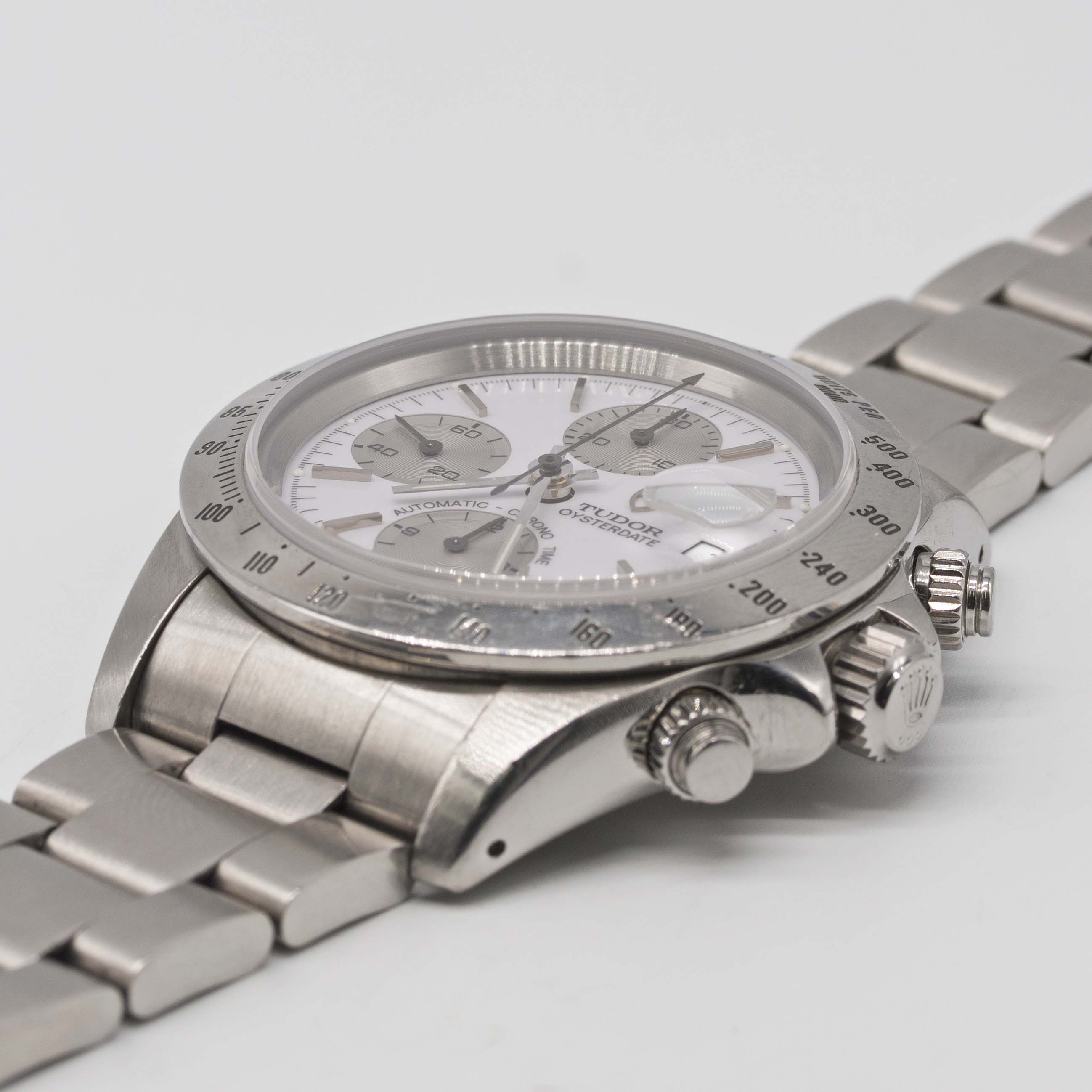 A GENTLEMAN'S STAINLESS STEEL ROLEX TUDOR OYSTERDATE AUTOMATIC CHRONO TIME CHRONOGRAPH BRACELET - Image 3 of 9