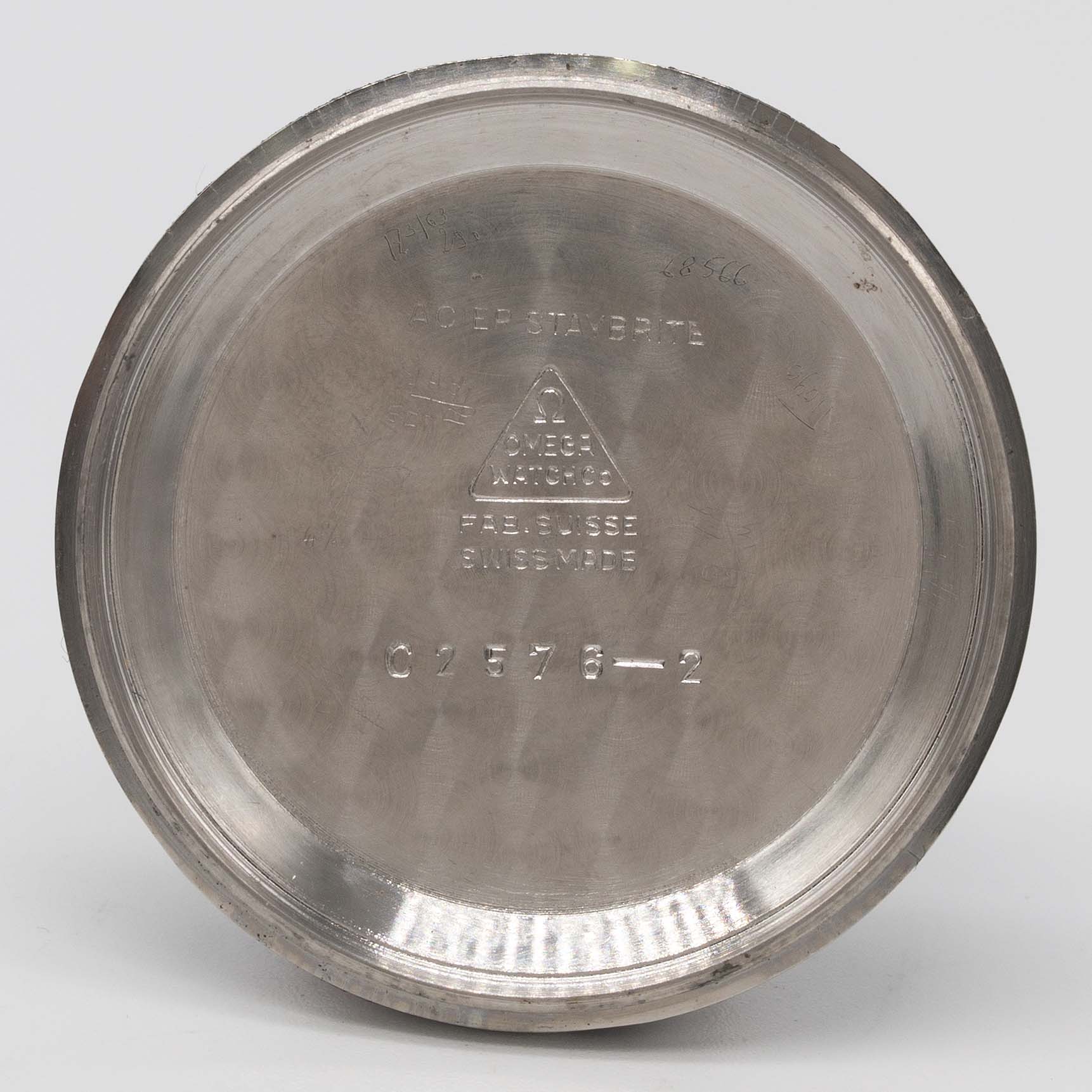 A GENTLEMAN'S STAINLESS STEEL OMEGA SEAMASTER AUTOMATIC WRIST WATCH CIRCA 1950, REF. C2576-2 WITH - Image 8 of 10