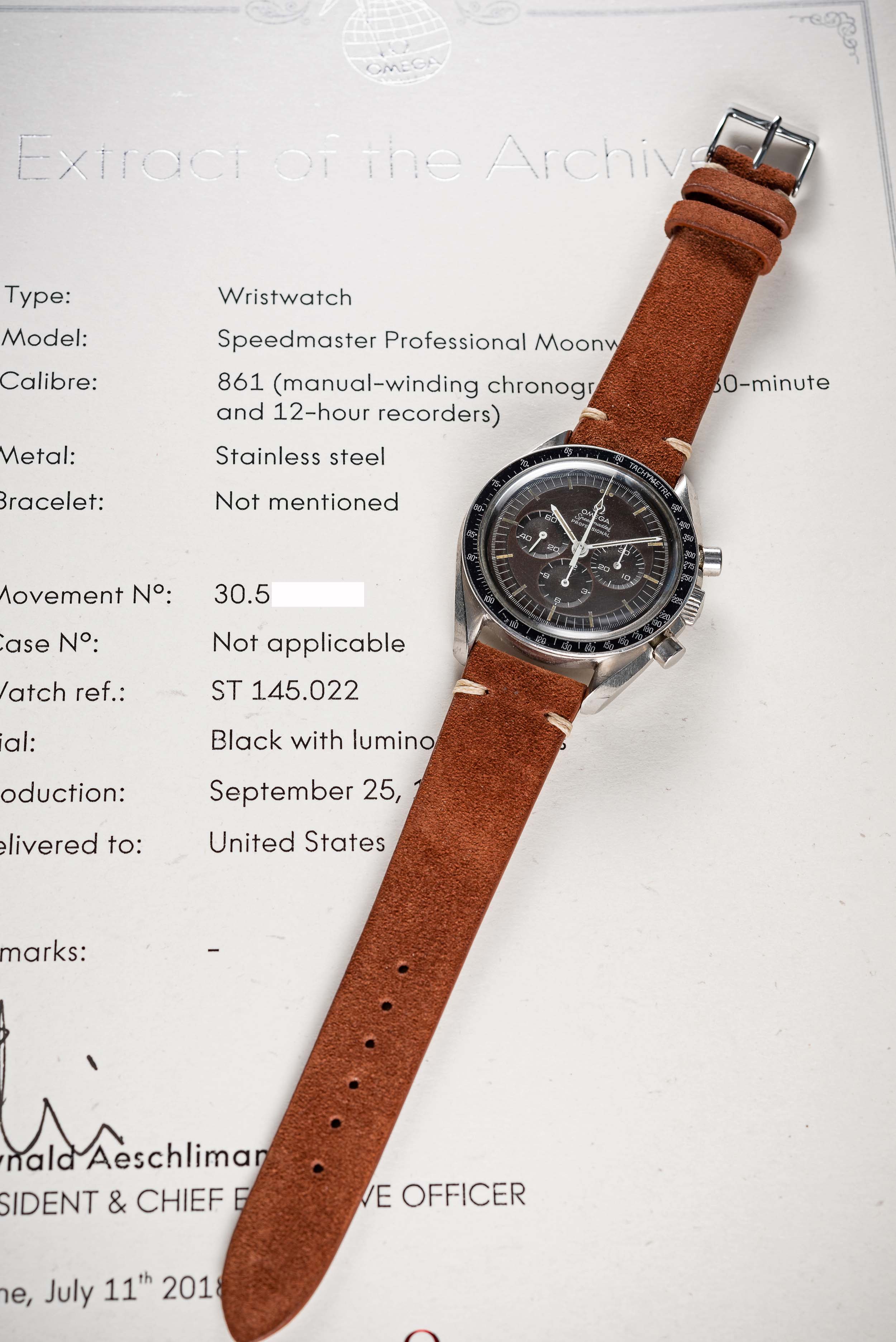 A RARE GENTLEMAN'S STAINLESS STEEL OMEGA SPEEDMASTER PROFESSIONAL CHRONOGRAPH WRIST WATCH CIRCA - Image 2 of 3
