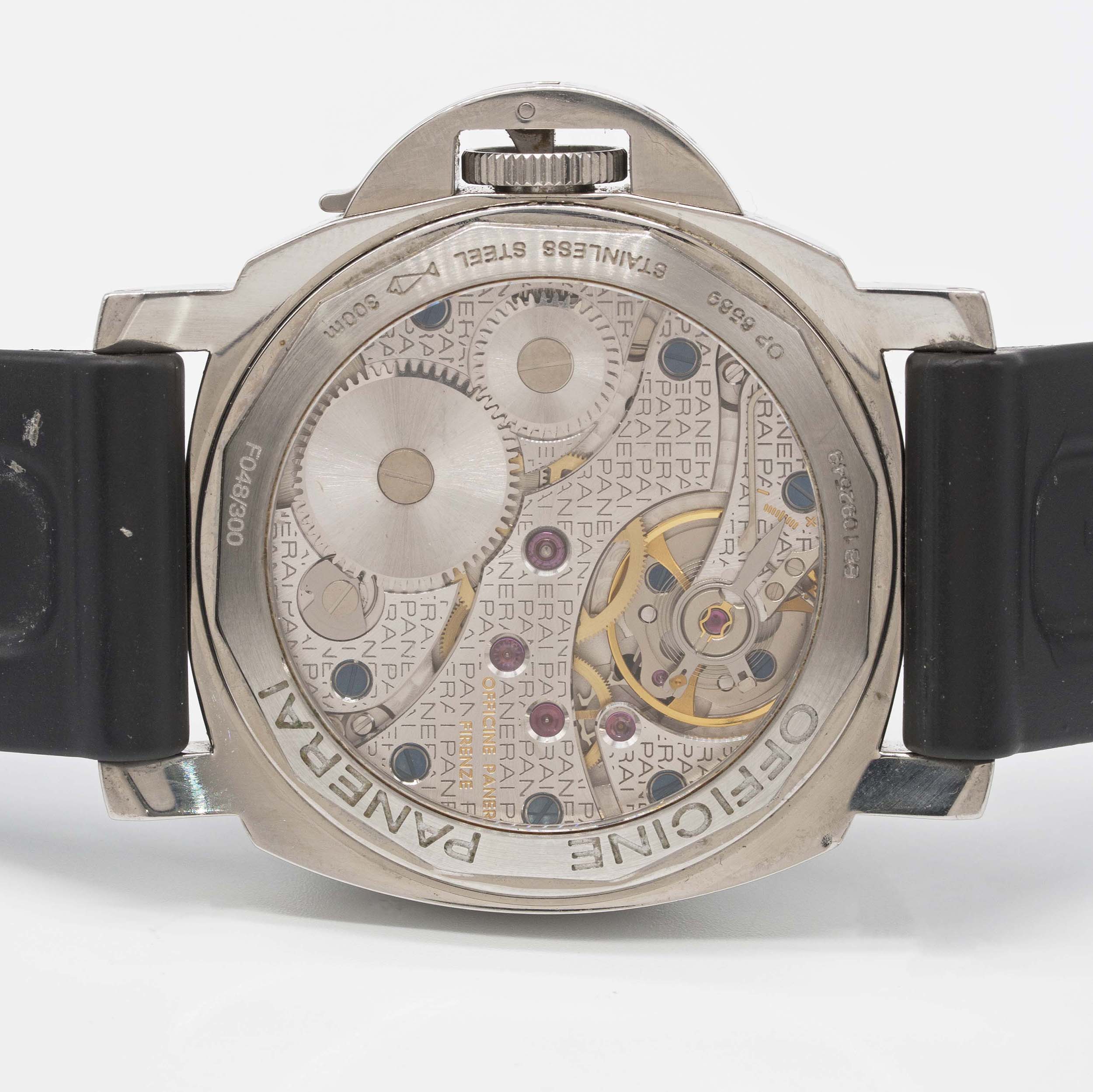 A GENTLEMAN'S STAINLESS STEEL PANERAI LUMINOR MARINA LEFT HANDED WRIST WATCH DATED 2003, REF. - Image 7 of 9