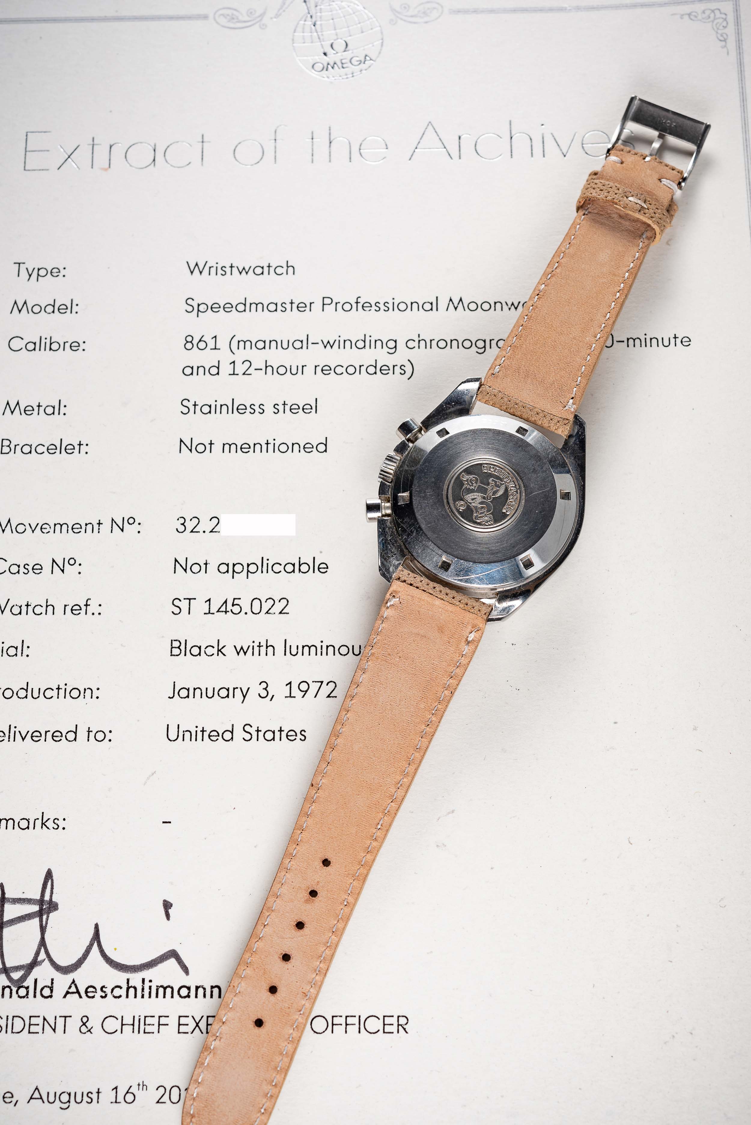 A VERY RARE GENTLEMAN'S STAINLESS STEEL OMEGA SPEEDMASTER PROFESSIONAL CHRONOGRAPH WRIST WATCH DATED