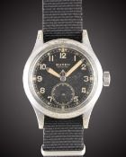 A GENTLEMAN'S BRITISH MILITARY BUREN GRAND PRIX W.W.W. WRIST WATCH CIRCA 1940s, PART OF THE 