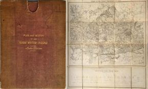 1838 PLAN & SECTION of the Great Western Railway, London Division. Engraved by Richard Palmer and
