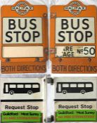 Pair of double-sided BUS STOP FLAGS comprising c.1960s Halifax Passenger Transport (13