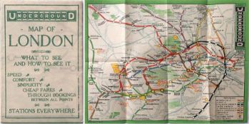 1912 London Underground POCKET MAP 