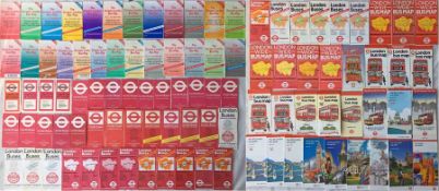 Considerable quantity of London Bus POCKET MAPS comprising 74 issues of the official London