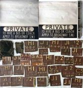London Transport trolleybus items obtained by vendor c.1960/61 from Colindale scrapyard comprising a