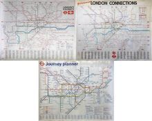 Small selection of London Underground quad-royal POSTER MAPS comprising 1981 'London's Railways',