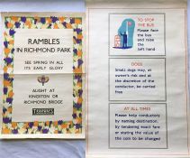 1924 Underground Group Tramways double-crown POSTER 'Rambles in Richmond Park' by Freda Lingstrom (