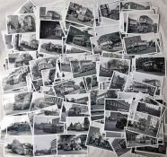 Large quantity of London bus & trolleybus 6x4 B&W PHOTOGRAPHS from the 1950s-70s including