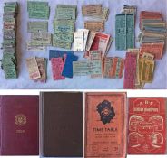 Rail & Bus ephemera comprising Oct 1935 LT TIMETABLE, South-West Area (lightly-used), quantity of