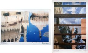 Pair of 1993 POSTER PRINTS by Brendan Neiland RA (b1941) 'Brighton' and 'Reading College'. Each is