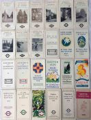 Selection of c1919-1939 (mostly 1920s) Underground Group, London General, London Transport pocket-