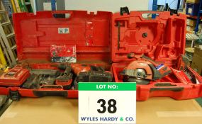 A HILTI TE 7A 36V Heavy Duty SDS Drill/Breaker with Two 36V 3.3AH Battery and Mains Charger and A