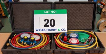 Two JAVAC 4-Valve Manifold Test Kits (As Photographed)