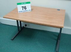 Three 1200mm x 800mm Limed Oak Effect Cantilever Framed Desks