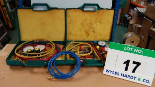 Two REFCO 4-Valve Manifold Test Kit (As Photographed)