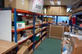 Twelve Bays of Quick Build Shelving with Five Shelves per Bay. (Note - Contents NOT INCLUDED) (Use