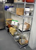 Seven Various Wire Framed Catering Racks (As Photographed) (Excludes Contents)