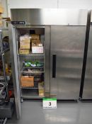 A FOSTERS Xtra XR1300L Stainless Steel Double Door Commercial Double Door Freezer, 880.5-Litre
