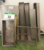Two Various Stainless Steel Fat Draining Bins, each with Stainless Steel Sieve; An Approx. 1300mm