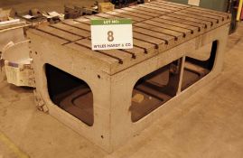 A 1020mm x 1980mm x 760mm T-Slotted 2-Sided Cast Iron Work Table