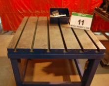 A 1060mm x 1060mm x 950mm height Cast Iron T-Slotted Workpiece Table