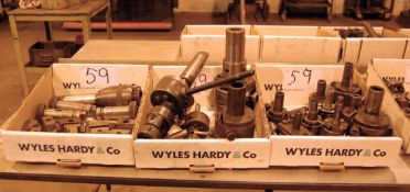 Three Boxes of Die Box Thread Cutting Heads, A ARCHER Quick Release Drill Chuck (As Photographed)