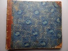 Einband.Halbledereinband (ca. 51 x 59 cm) des 18. Jahrhunderts mit 2 handschriftlichen