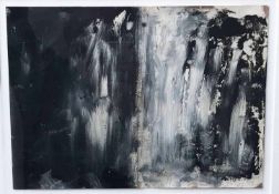 Michael Burges (1954). In The Word of Black and White. Mischtechnik/Papier, signiert und datiert 