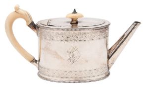 A Victorian silver teapot, maker Robert Harper, London,