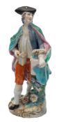 A Chelsea figure of a night watchman: after the Meissen 'Cris de Paris' original modelled by