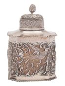 A Victorian silver tea caddy, maker William Comyns & Sons, London,